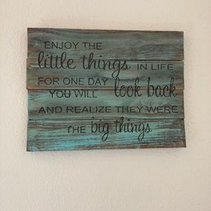 Hand Painted Rustic Shabby Wood Sign